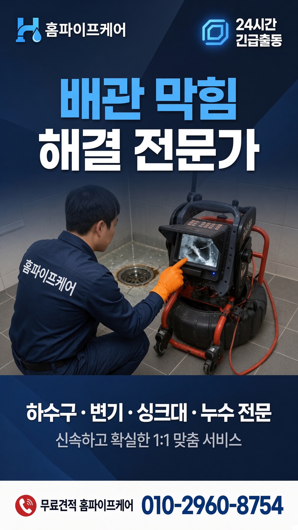 군남면 하수구막힘 현장 사진